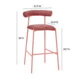 Liliana Mauve Performance Velvet Bar Stool Model: TOV-D68768